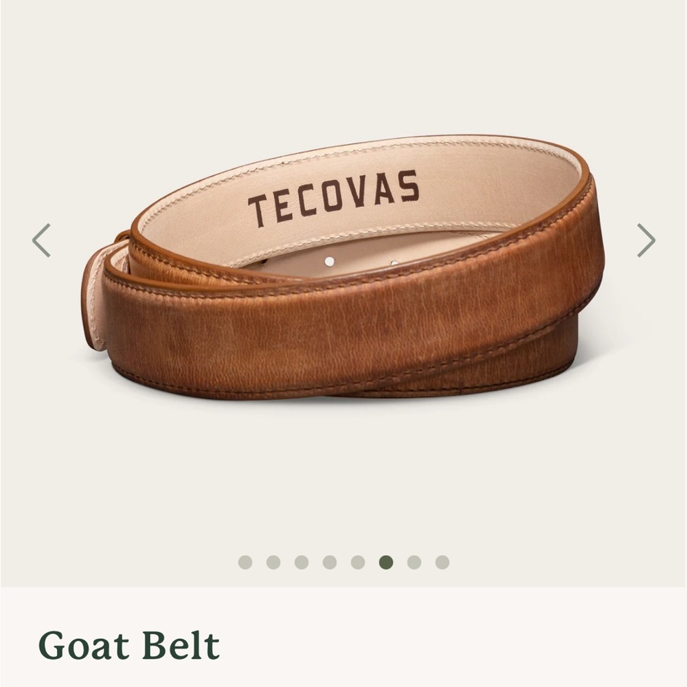 NWT Tecovas Men’s Scotch Goat Sz 36 Belt